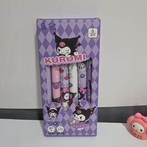 Sanrio Kuromi Pen Set - Purple, Pink, Black